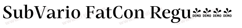 SubVario FatCon Regu字体转换